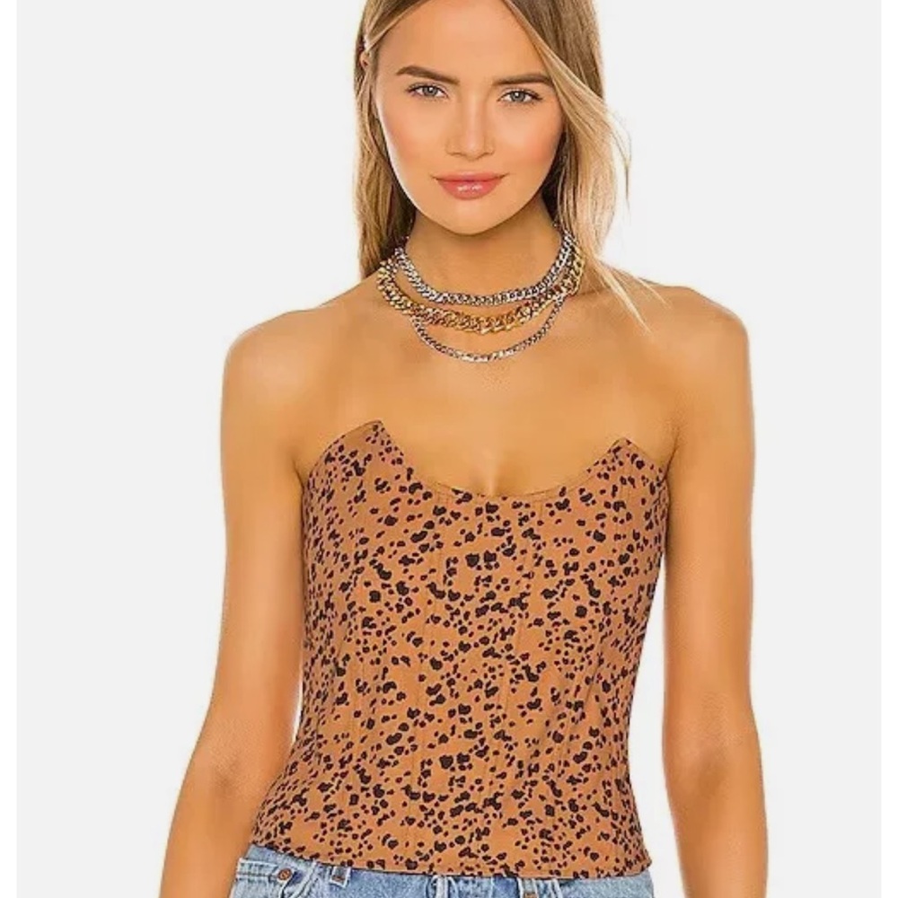 Miaou Strapless Leia Corset Top in Cheetah - Picture 6 of 7